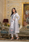 Somya By Afsana Black And White Embroidered Organza Readymade Suits Wholesale Market In Surat
